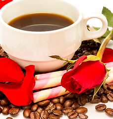 Image showing Fresh Coffee Drink Represents Beverage Refreshment And Tasty 