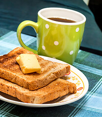 Image showing Breakfast Toast Represents Morning Meal And Bread 