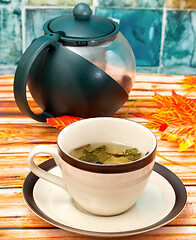 Image showing Cup Of Tea Represents Cafeterias Refreshes And Restaurants 