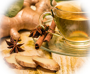 Image showing Spiced Ginger Tea Represents Drinks Cup And Refreshing 