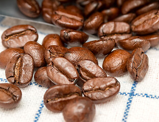 Image showing Coffee Beans Indicates Hot Drink And Brown