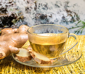 Image showing Ginger Root Represents Tea Break And Beverage 