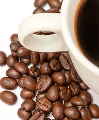 Image showing Coffee Beans Represents Hot Drink And Brown 