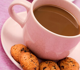 Image showing Cup Of Coffee Indicates Hot Drink And Beverage 