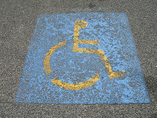 Image showing wheelchair parking sign