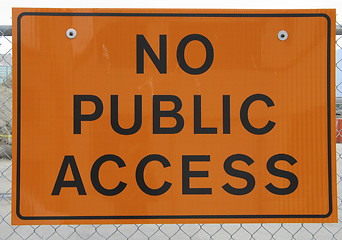 Image showing no public access sign