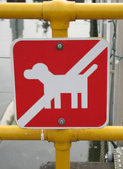 Image showing no dog sign