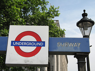 Image showing underground sign