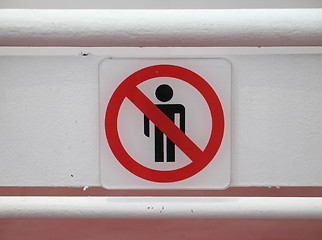 Image showing no people sign