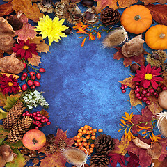 Image showing Autumn Harvest Festival Background Border  