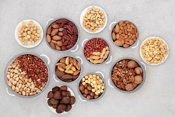 Image showing Healthy Nut Collection for Vegans and Vegetarians 