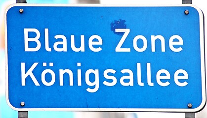 Image showing blue road sign