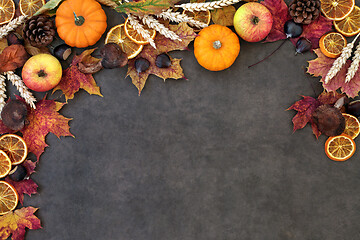 Image showing Autumn Nature Background Border