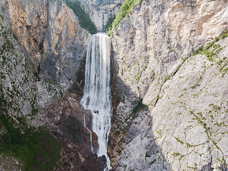 Image showing Waterfall Boka in Triglav National Park , Slovenia, Bovec, Europe