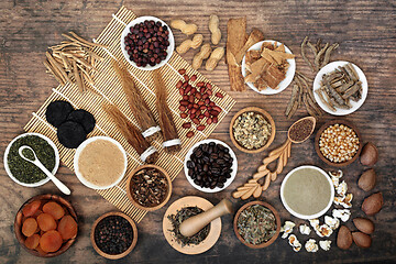 Image showing Health Food and Herbs for Energy and Vitality 