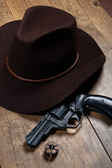 Image showing Hat And Gun
