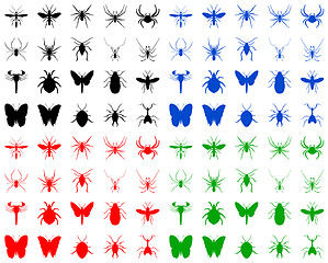 Image showing Bugs silhouettes 