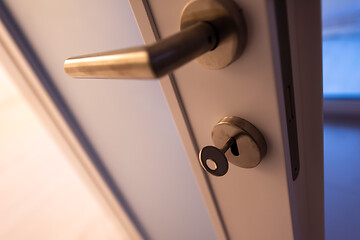 Image showing door handle in room interior