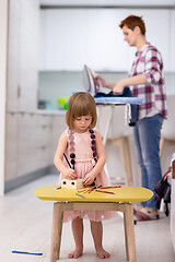 Image showing mother and daughter spending time together at home