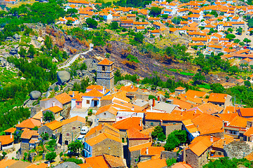 Image showing Monsanto village aerial view. Portugal