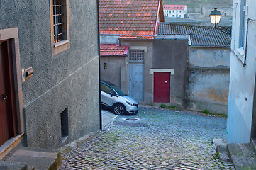 Image showing New car in Old Town. Portugal