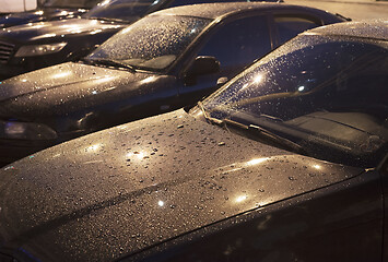 Image showing Urban car parking at night