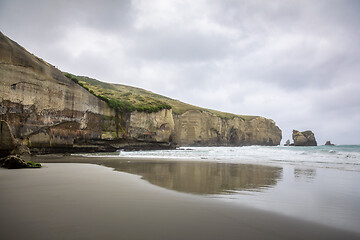 Image showing Tunnel Beach New Zealand