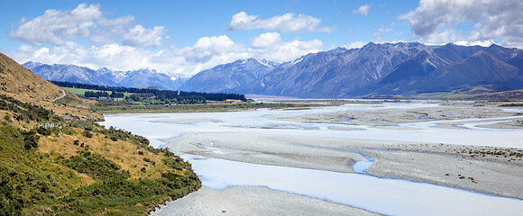 Image showing Mountain Alps scenery in south New Zealand