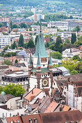 Image showing an aerial view over Freiburg