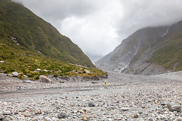 Image showing Riverbed of the Franz Josef Glacier, New Zealand