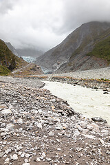 Image showing Riverbed of the Franz Josef Glacier, New Zealand