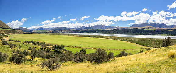 Image showing Mountain Alps scenery in south New Zealand