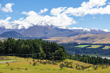 Image showing Mountain Alps scenery in south New Zealand