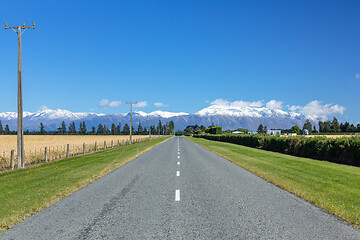 Image showing Mount Taylor and Mount Hutt scenery in south New Zealand