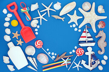 Image showing Summer Holiday Beach Symbols