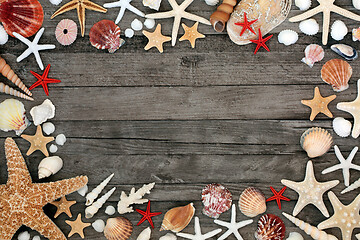 Image showing Seashell Background Border