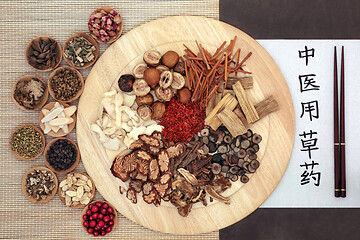 Image showing Traditional Chinese Herbs used in Herbal Medicine