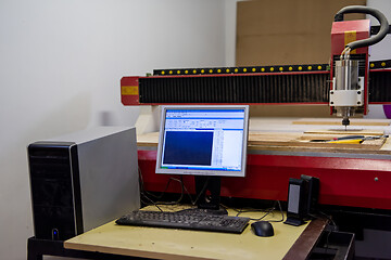 Image showing modern automatic woodworking machine