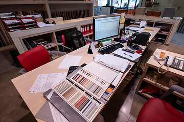 Image showing Architect & Interior designer working table