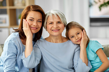 Image showing portrait of mother, daughter and grandmother