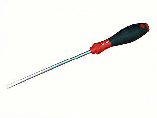 Image showing The big screw-driver on a white background