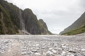 Image showing Riverbed of the Franz Josef Glacier, New Zealand