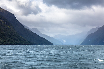 Image showing scenery at Lake Te Anau, New Zealand
