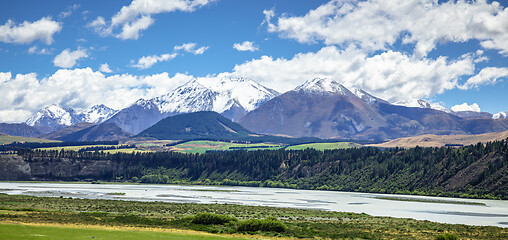 Image showing Mountain Alps scenery in south New Zealand