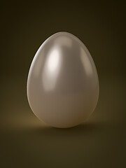 Image showing shiny white egg isolated