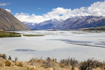 Image showing Mountain Alps scenery in south New Zealand