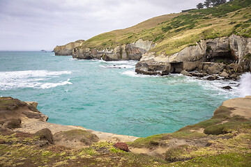 Image showing Tunnel Beach New Zealand