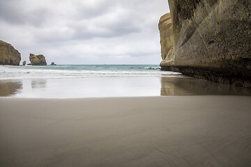 Image showing Tunnel Beach New Zealand