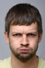 Image showing Close-up portrait of a man of European appearance