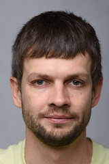 Image showing Closeup portrait of a forty year old man